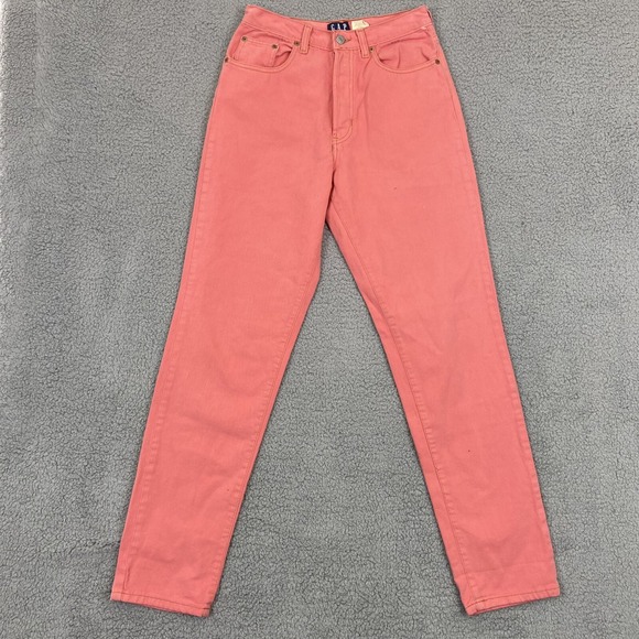 GAP Denim - Vintage Gap Jeans Womens 8 Regular Coral Pink High Rise Classic Fit Made in USA